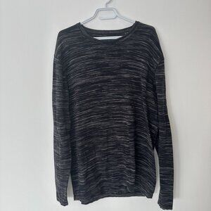 Mexx Metropolitan Men's Black/Gray Long Sleeve Lightweight Sweater Size 2XL